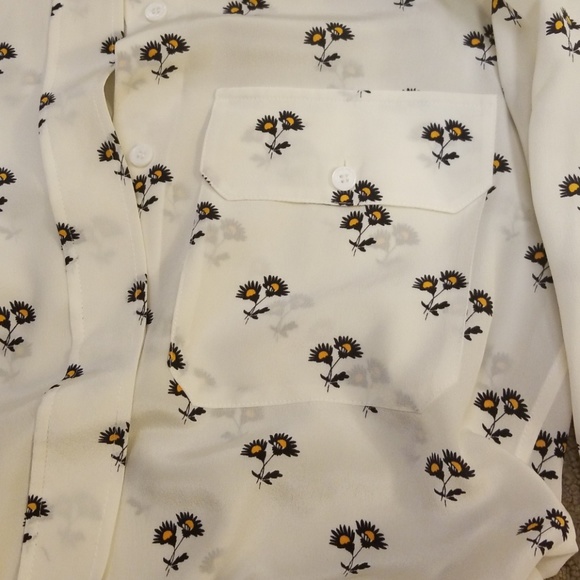 Victoria Beckham Daisy 100% Silk Blouse US Size4-6 - Picture 6 of 8